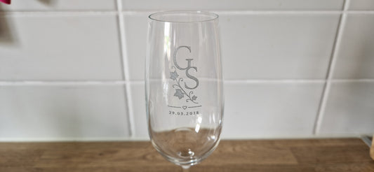 Personligt graverat champagneglas 22 cl